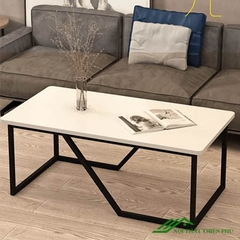 Bàn trà hiện đại khung sắt mặt gỗ - BT 66