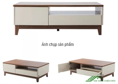 Bàn trà gỗ mdf hiện đại, tiện dụng 3 ngăn - BT 26