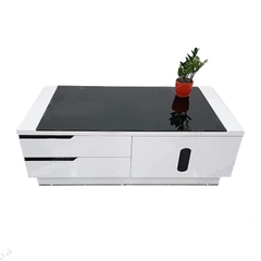 Bàn trà mặt kính 3 ngăn hiện đại - BT 10