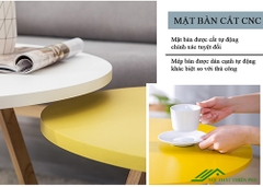 Bàn Trà Sofa Hiện Đại Chân Gỗ Sồi - BT 13