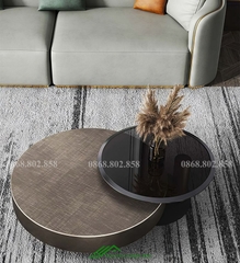 Bàn trà tròn đôi hiện đại đơn giản - BT 99