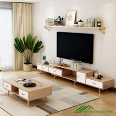 Bàn trà gỗ công nghiệp 2 ngăn giá rẻ - BT 66