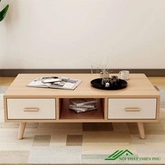 Bàn trà gỗ công nghiệp 2 ngăn giá rẻ - BT 66