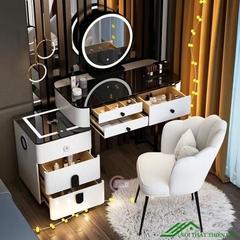 Bàn trang điểm mặt kính gương gấu thỏ mới đẹp - TD 42