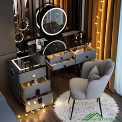 Bàn trang điểm mặt kính gương gấu thỏ mới đẹp - TD 42