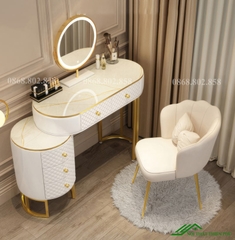 Bàn trang điểm hình bầu dục cao cấp - TD 51