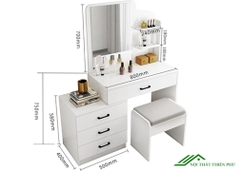 Bàn trang điểm màu trắng đẹp - TD 17