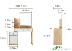 Bàn trang điểm phong cách hiện đại - TD 15