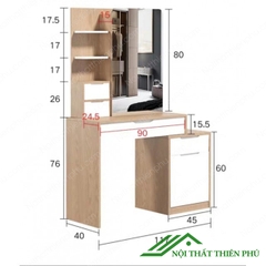 Bàn trang điểm hiện đại gỗ phủ melanin - TD 01