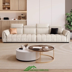 Bàn tròn sofa đôi mặt đá phòng khách - BT 91