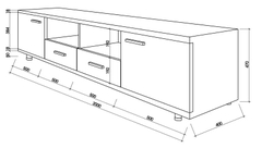 Kệ tivi gỗ MDF phong cách hiện đại - TV 32