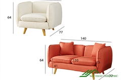 Ghế Sofa Bọc Nỉ Phòng Khách Giá Rẻ - SF 61