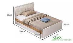 Giường ngủ bọc đệm 1m2 - GN 10