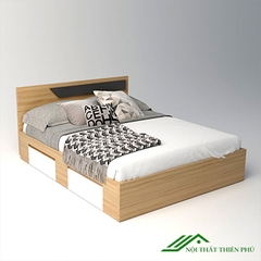Giường gỗ 2 ngăn kéo đẹp 1m6 - GN 37