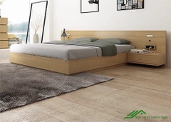 Giường gỗ mdf đầu tràn phản lật thông minh - GN 31