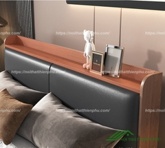Giường gỗ công nghiệp bọc đệm - GN 26