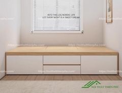 Giường gỗ hộp đơn giản 1m2 - GN 12