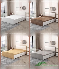 Giường 1m2 bọc đệm 3 ngăn kéo - GN 09
