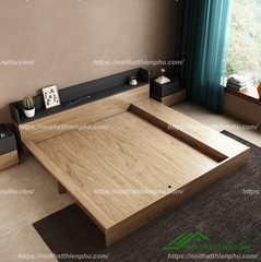 Giường ngủ gỗ hiện đại thiết kế kiểu nhật đẹp - GN 46