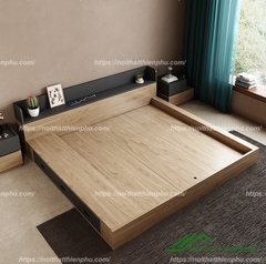 Giường ngủ gỗ hiện đại thiết kế kiểu nhật đẹp - GN 46