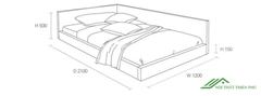 Giường ngủ dáng thấp 1m2 - GN 19
