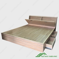 Giường ngủ gỗ mdf ngăn kéo đầu giường - GN 08