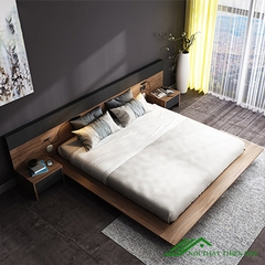 Giường ngủ gỗ kiểu Nhật hiện đại - GN 33