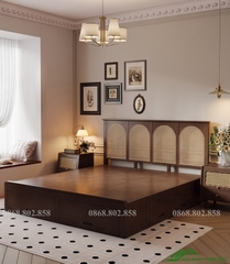 Giường ngủ phong cách Indochine - BD 26