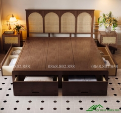 Giường ngủ phong cách Indochine - BD 26