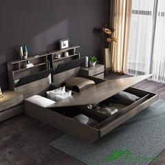 Giường Ngủ Thông Minh Có Kệ Để Đồ 1m6 - GN 67
