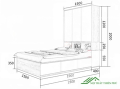 Giường ngủ thông minh liền tủ - GN 18
