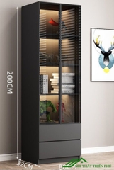 Kệ sách kết hợp cửa kính sang trọng - KS 10