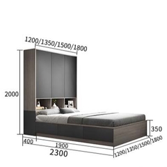 Giường Ngủ Liền Tủ Quần Áo Giá Rẻ - GT 01