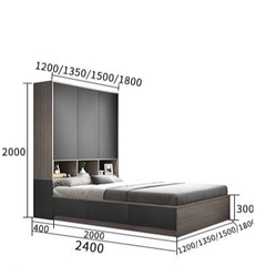 Giường Ngủ Liền Tủ Quần Áo Giá Rẻ - GT 01