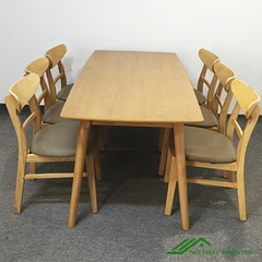 Bàn ăn mango vàng 6 ghế - BA 14