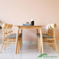 Bàn ăn mango vàng 6 ghế - BA 14