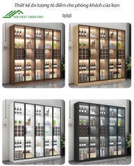 Mẫu tủ rượu 3 cánh hiện đại đa năng - TR 13