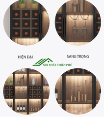 Mẫu tủ rượu 3 cánh hiện đại đa năng - TR 13