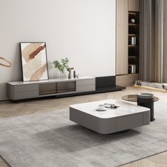 Bàn Trà Vuông Mặt Đá Hiện Đại - BT 72