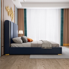 Giường Ngủ Đệm Da Sang Trọng - BD 16