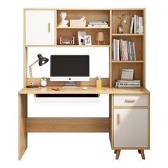 Bàn Làm Việc Tại Nhà Kèm Giá Sách - HS 09