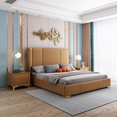 Giường Ngủ Đệm Da Sang Trọng - BD 16