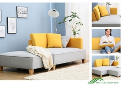 Ghế Sofa Gỗ Tự Nhiên Bọc Nỉ Giá Rẻ - SF 18