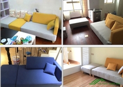 Ghế Sofa Gỗ Tự Nhiên Bọc Nỉ Giá Rẻ - SF 18