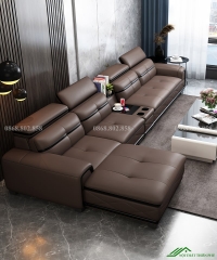 Sofa da góc cao cấp phòng khách - SF 114