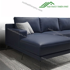 Sofa da góc tay vuông tựa đầu - SF 90
