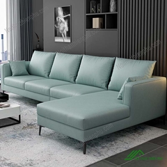 Sofa Da Chữ L Tay Vuông - SF 94