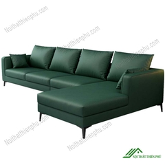 Sofa Da Chữ L Tay Vuông - SF 94