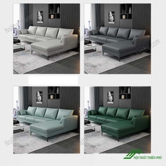 Sofa Da Chữ L Tay Vuông - SF 94