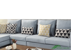 Sofa Góc Gỗ Tự Nhiên Bọc Nỉ Giá Rẻ - SF 55